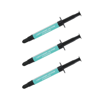 Light cured calcium hydroxide root canal capping material